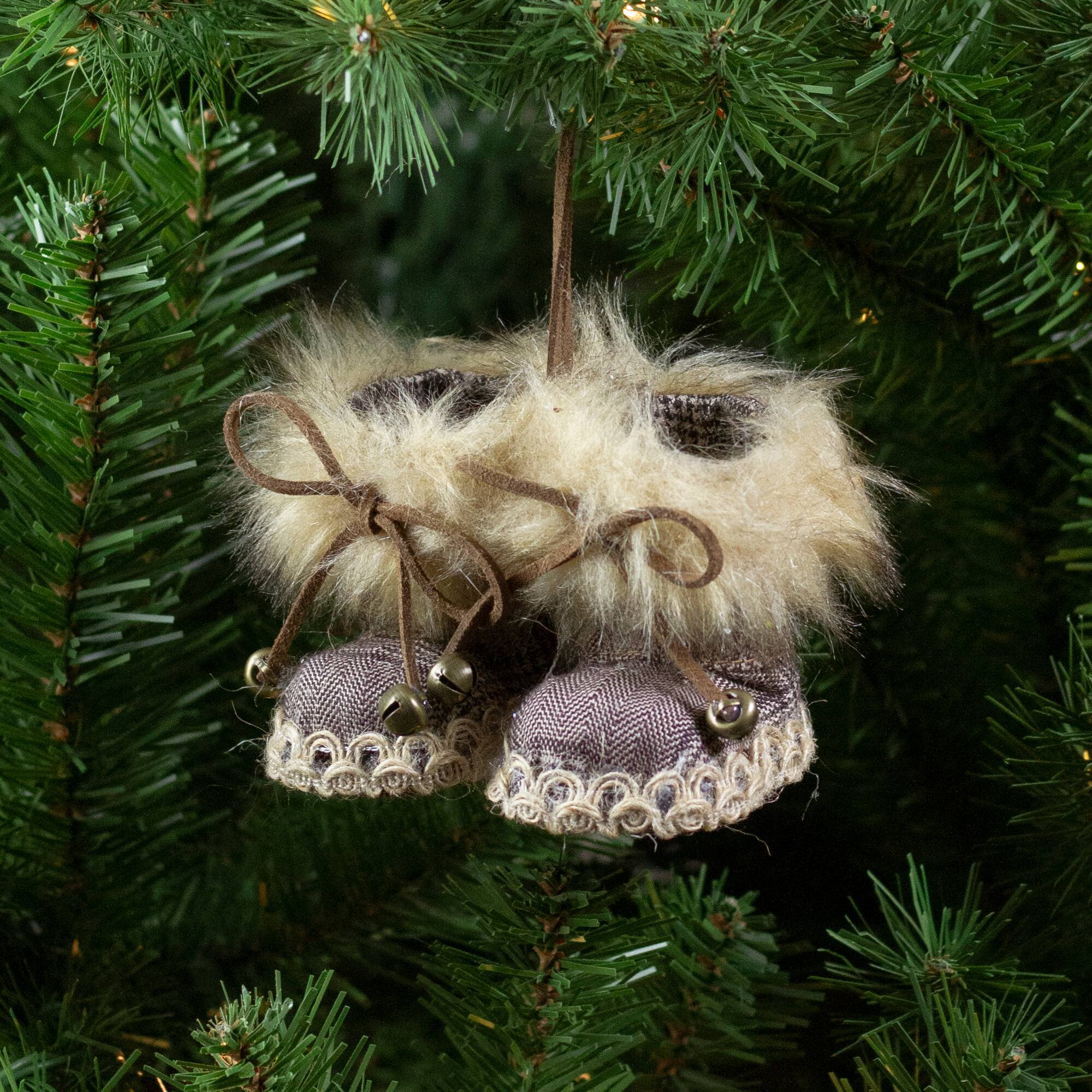 8" Alaskan Style Knit Booties Ornament